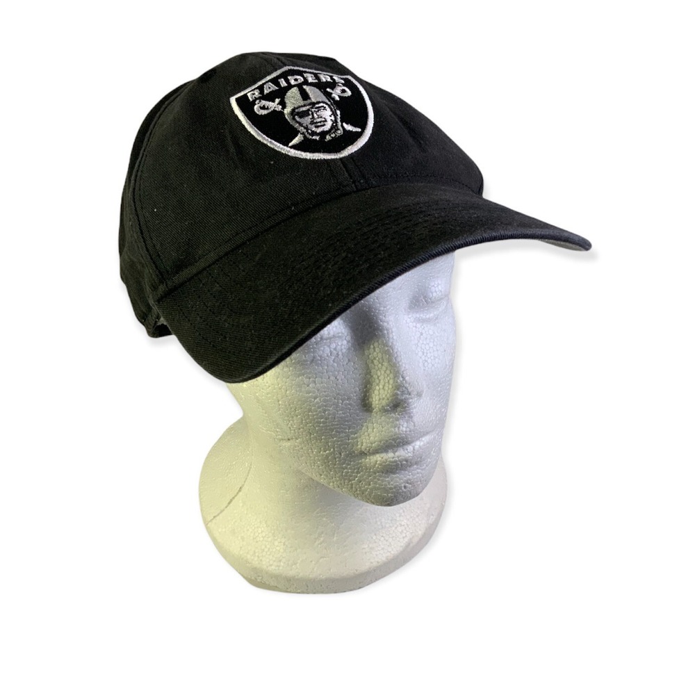 Las Vegas Raiders Oakland Raiders Cap Hat Nation Team Apparel Black Silver NFL
